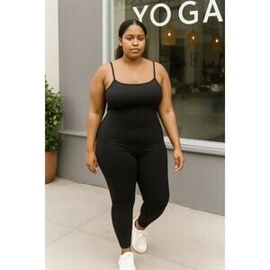 SKIMS Outdoor Cami Catsuit 2X Washed Onyx One-Piece OS-ONS-6227W Athleisure NWT